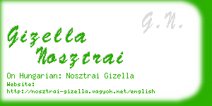 gizella nosztrai business card